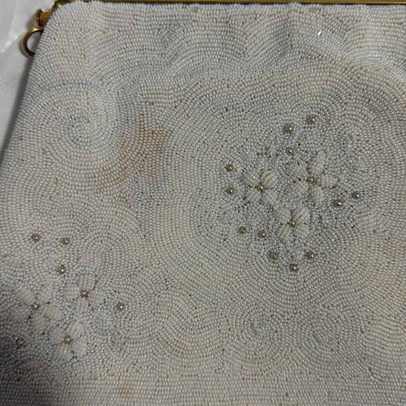 Denise Francelle Paris ivory hand-beaded clutch bag or use with beaded handle. - Picture 8 of 9